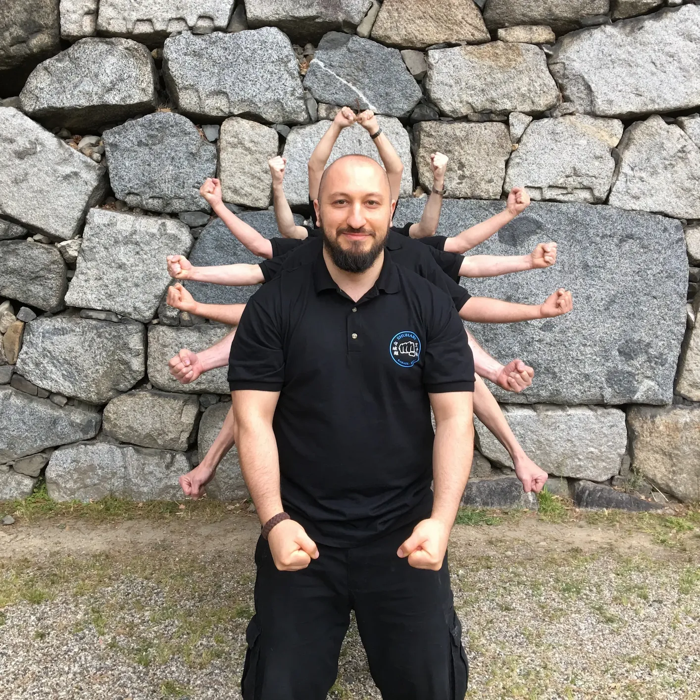 Olgun Tiltay with his assistants in Nagoya - Shuhari Self Defence Japan Trip 2016